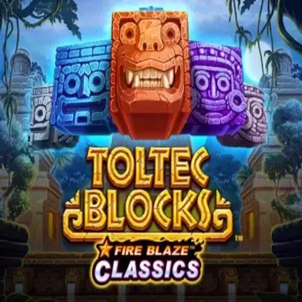 Fire Blaze: Toltec Blocks logo – Slots by Rarestone Gaming at Run4Win Casino